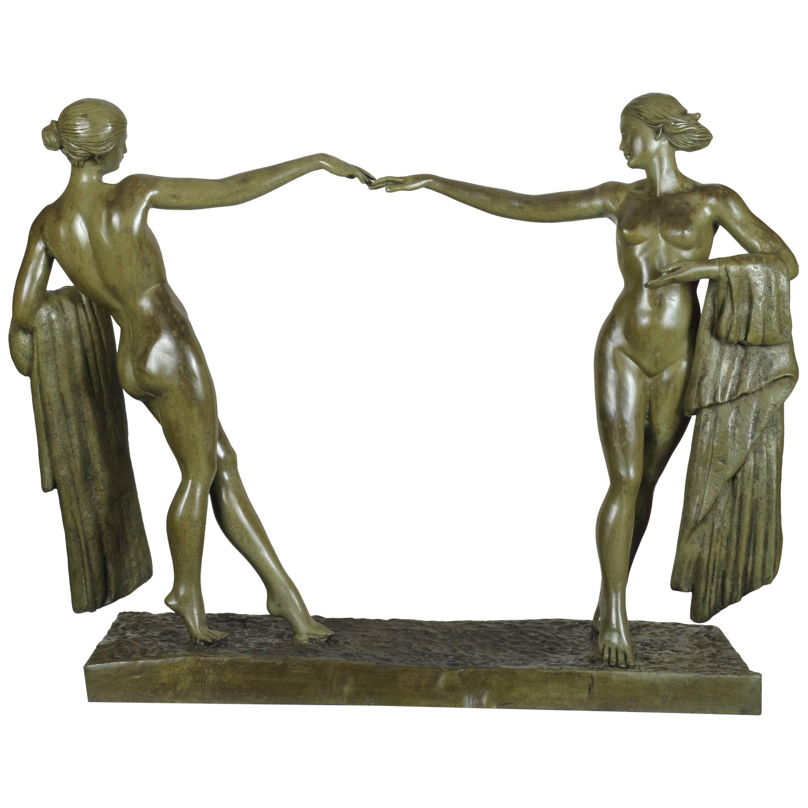 Dancers, Large Bronze by Amadeo Gennarelli, circa 1930 For Sale