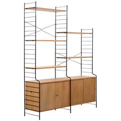 Free-Standing 1960s Shelf, WHB, Elm