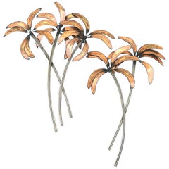 2003 C. Jere Palm Tree Wall Sculptures, Pair