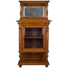 19th Century Gruenderzeit Cabinet Vertiko with Essay, Walnut Wood 6
