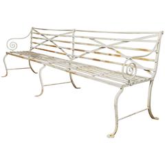 Long Wrought Iron Bench 11