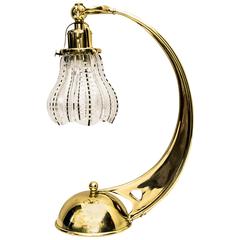 Very Beautiful Jugendstil Table Lamp with Original Glass Shade 7