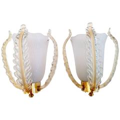 Pair of Barovier and Tosa Wall Sconces
