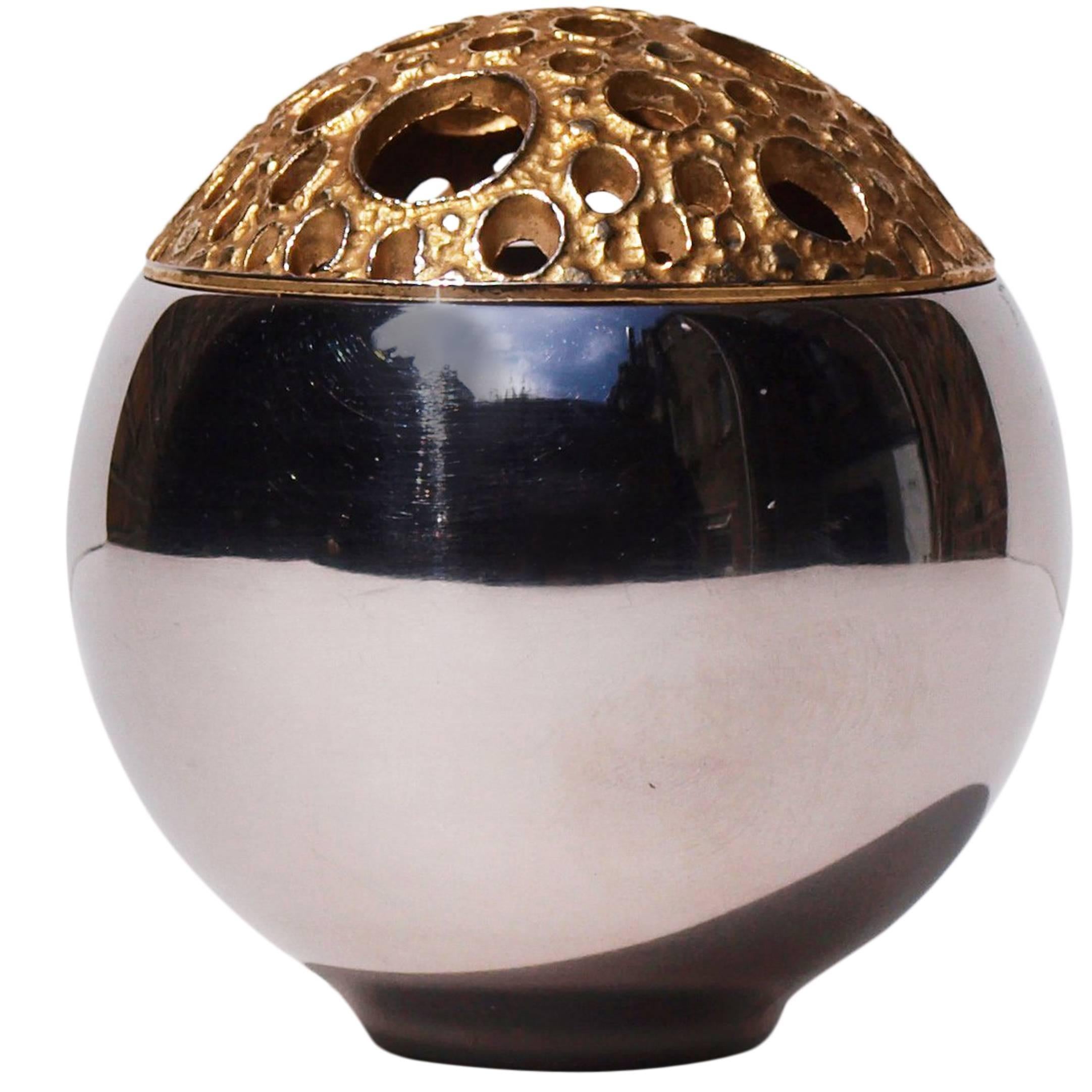 Stainless Steel and Gold Gilded Posey Vase, Stuart Devlin for Viners