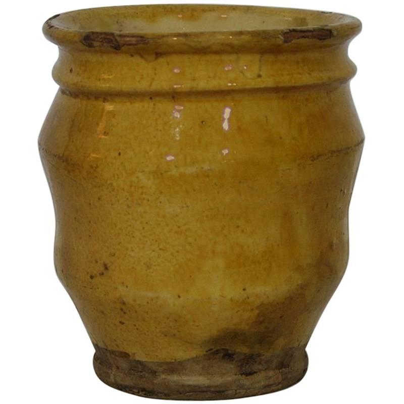Small French 19th Century Ceramic Glazed Jar