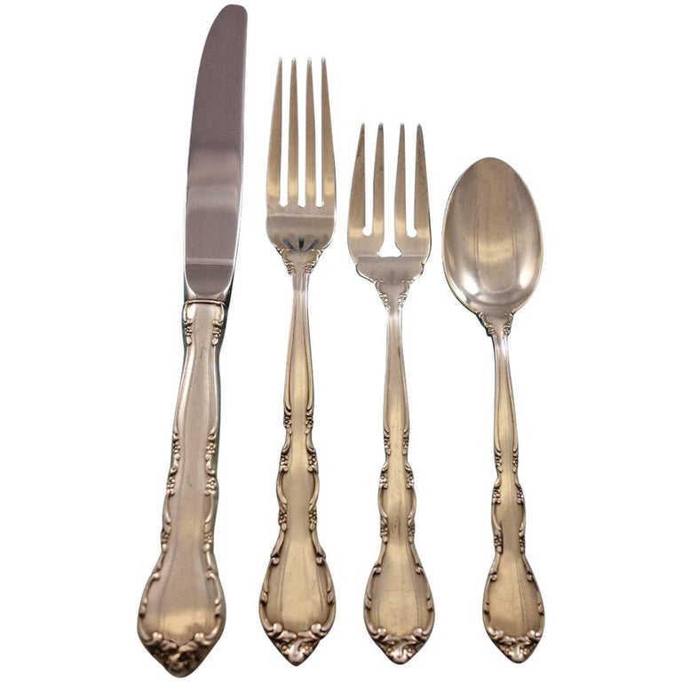 Mignonette by Lunt Sterling Silver Flatware Set for 12 Service 53