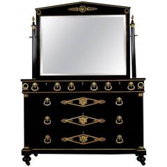 French Ebonized Empire Vanity 5