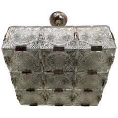 1960s Czech Bohemian Crystal Flush Pendant