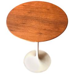 Vintage Eero Saarinen for Knoll Walnut Top Tulip Side Table