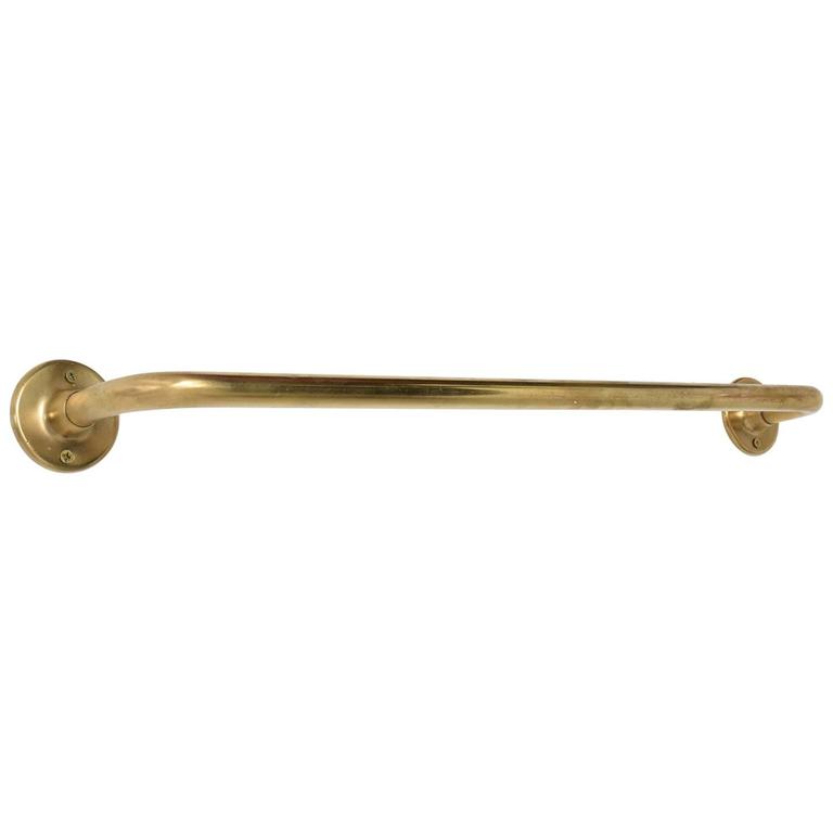 MidCentury Modern Brass Towel Rack Title at 1stDibs mid century