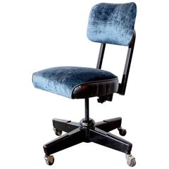 1960s Task Chair in Black and Blue