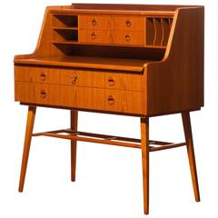 1950s, Beautiful Swedish Teak Desk