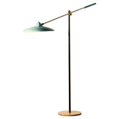 1950s, Beautiful Floor Lamp by Stilnovo in Blue