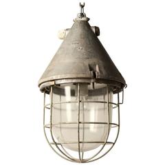 Vintage Industrial European Aluminium Lamp