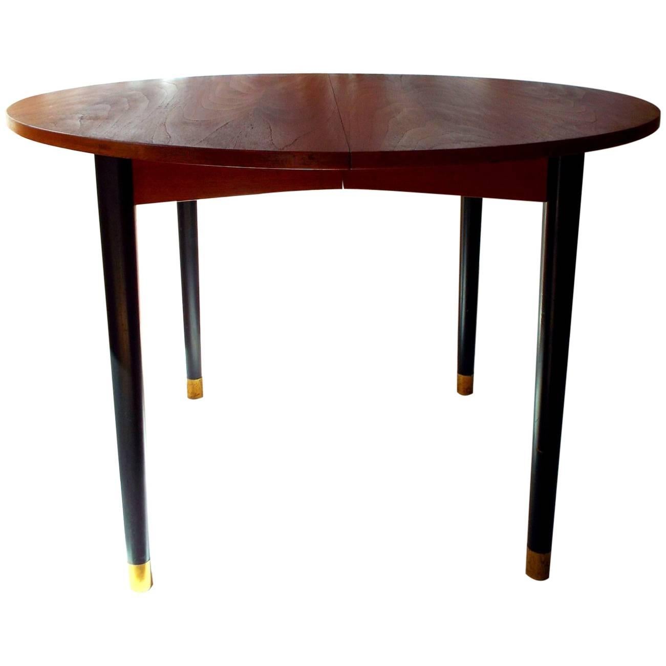 Midcentury Swedish Teak Extending Dining Table attributed to Nils Jonsson For Sale