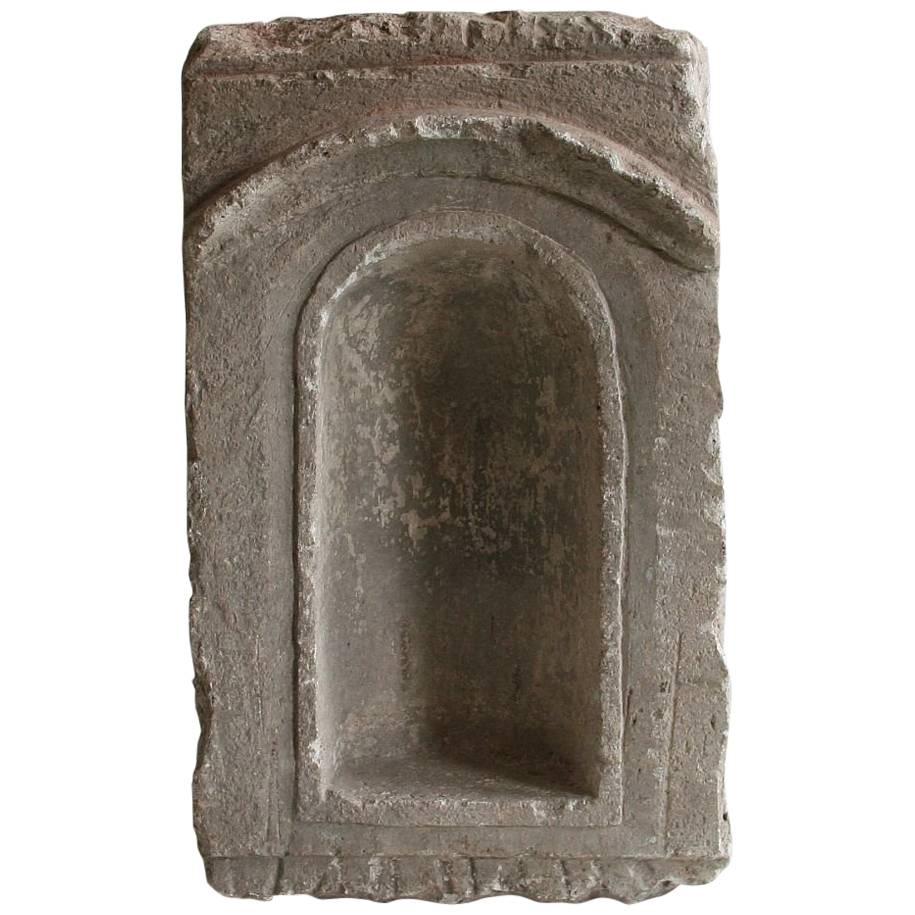 French 17th Century Carved Stone Altar Niche