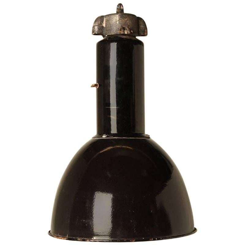 Industrial Bauhaus Enamel Pendant Lamp For Sale