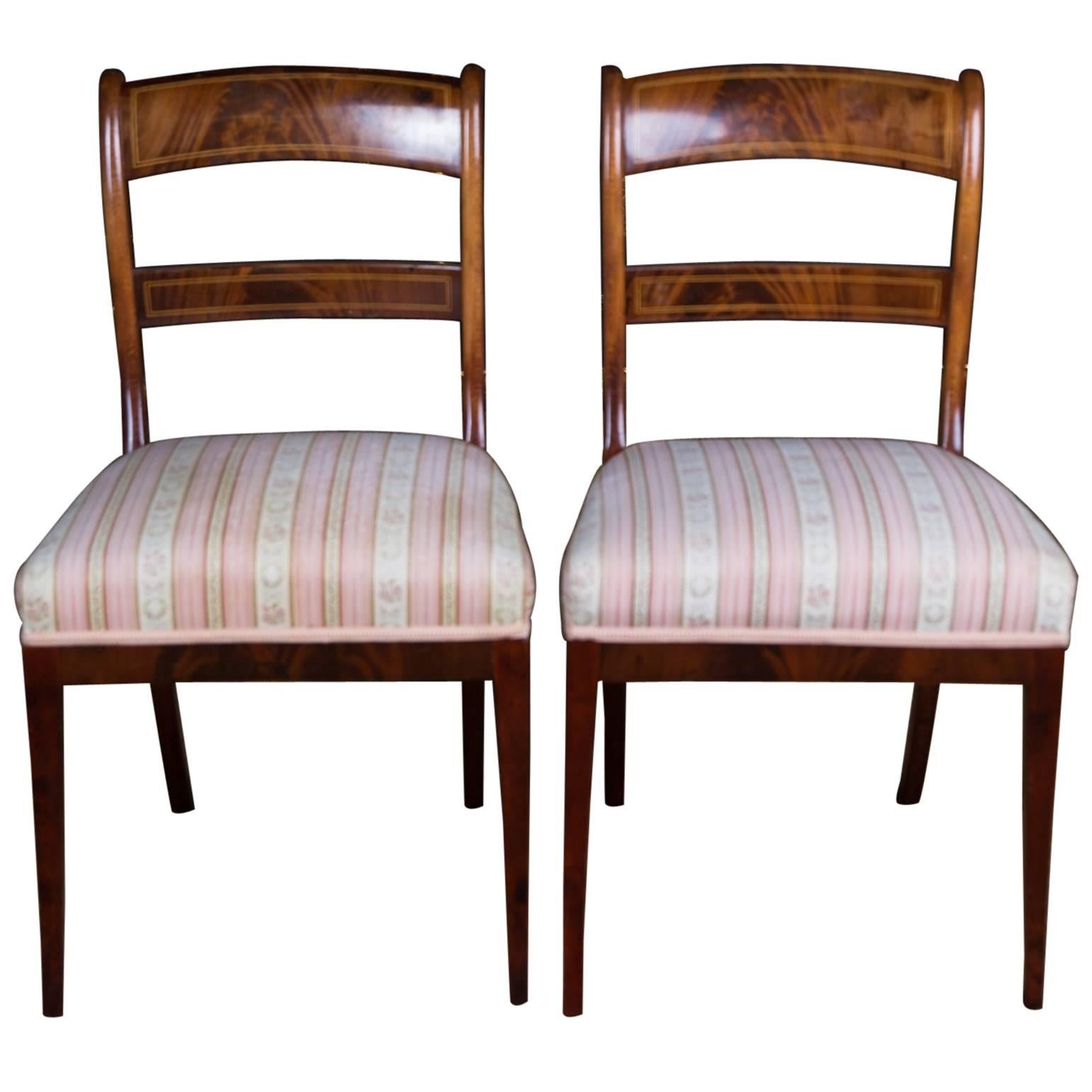 Two Elegant Biedermeier Chairs, circa 1820