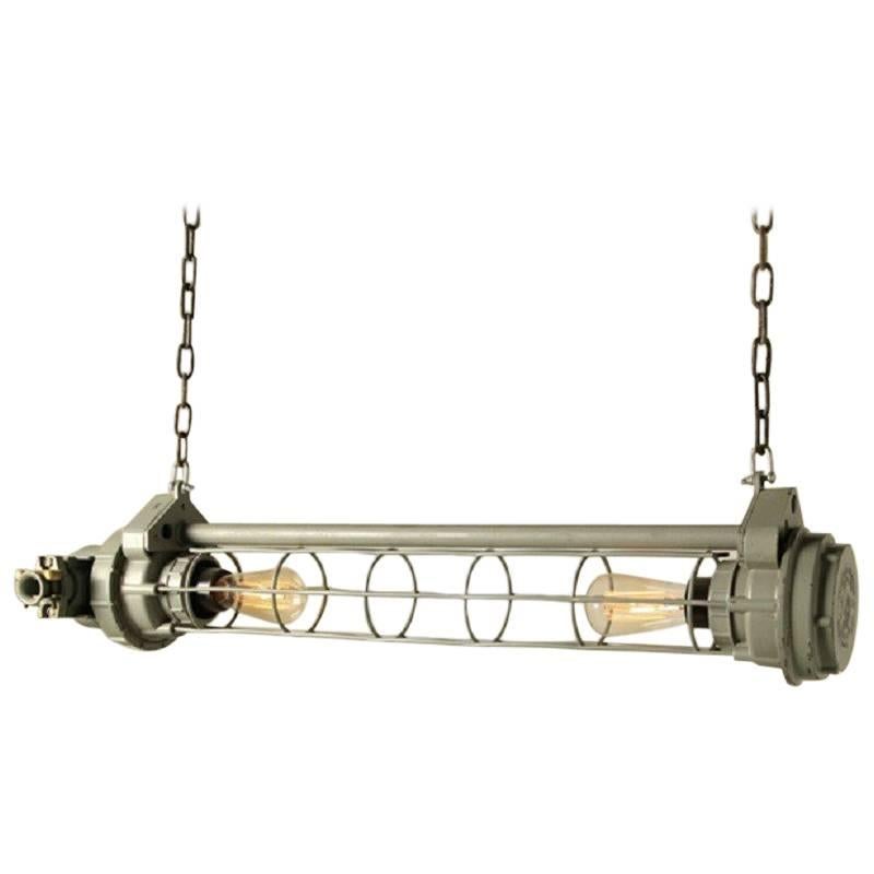 Industrial European Pendant Tube Lamp For Sale