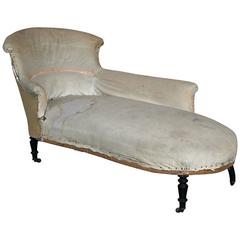 French  Napoleon III Asymmetrical French Chaise Longue