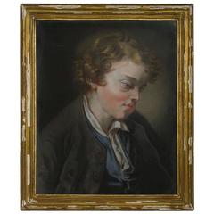 18th Century, French Pastel Portrait of a Boy