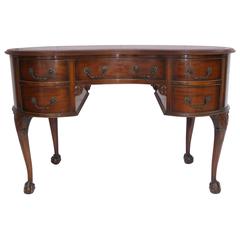 Antique 20th Century Mahogany Kidney Shaped Desk by Waring & Gillows, Liverpool