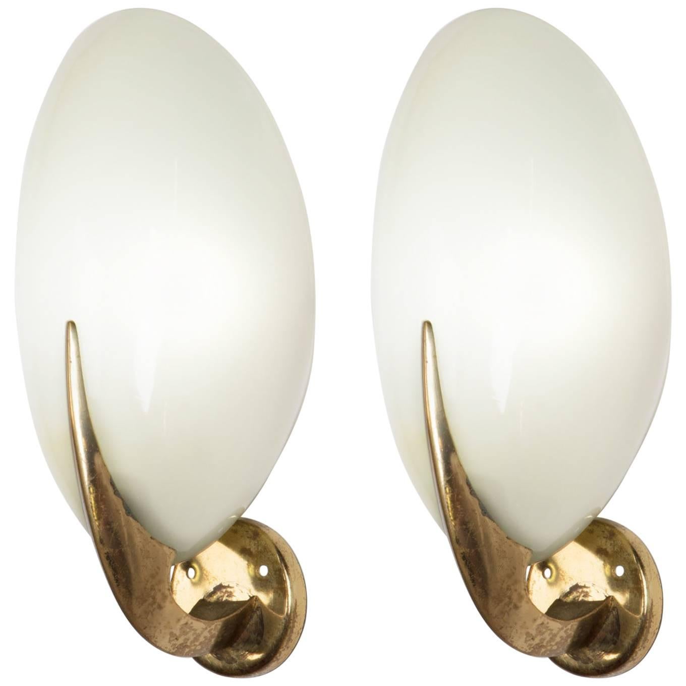 Pair of 1950s Italian Wall Lights For Sale