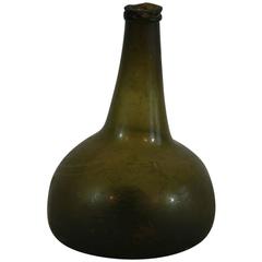Early 18th Century Dutch Handblown Glass Wine Bottle 10