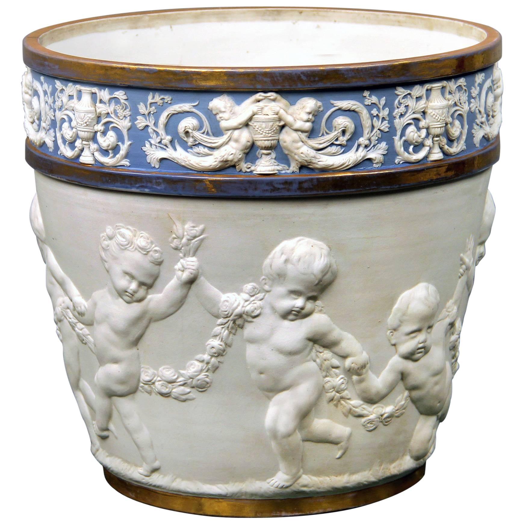 Late 19th Century Sèvres Style Biscuit Porcelain Jardinière