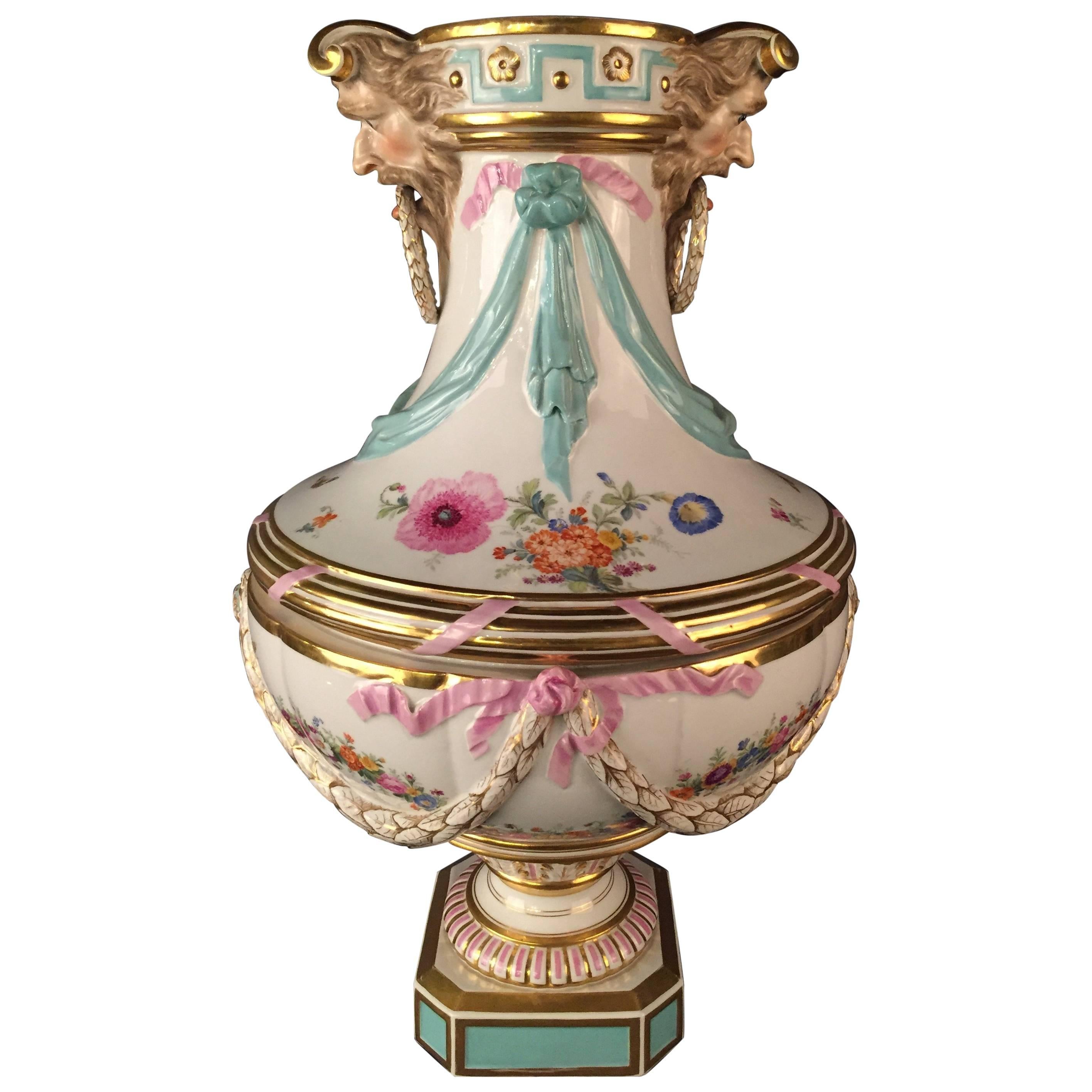 Très grand vase KPM Berlin du 19ème siècle, rare, Empire