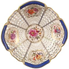 20th Century Fruit Basket Bowl KPM Berlin Breslauer Stadtschloss