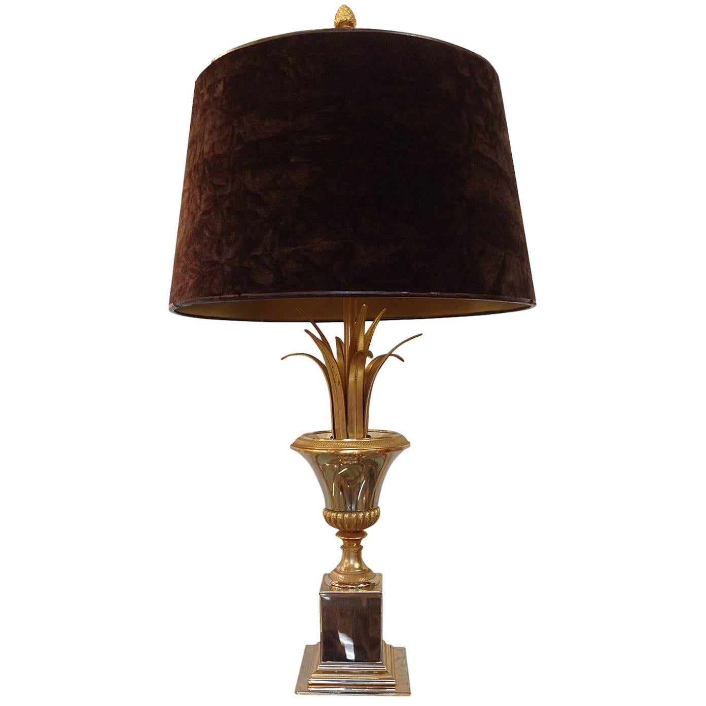 Mid-20th Century Hollywood Regency Style Palm Table Lamp For Sale