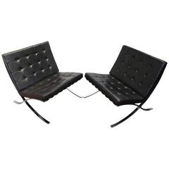 Pair of Barcelona Chairs by Knoll 12