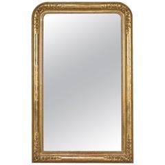 Antique French Louis Philippe Gold Leaf Mirror, circa 1870