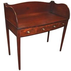 19th Century English Mahogany Bow Front Server with Shaped Splash Rail 4