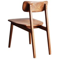 C01, Side Chair with Sculpted Solid Wood Seat and Back, Oiled Walnut 10