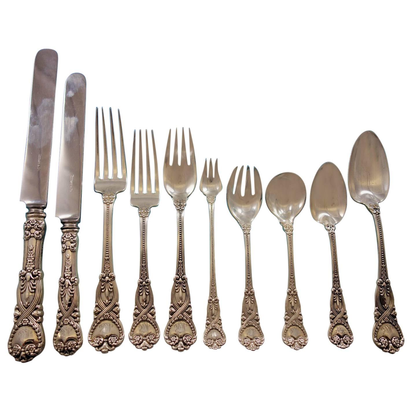 Saint James by Tiffany Co Sterling Silver Flatware Set Service 115 Pcs Dinner