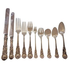 Antique Saint James by Tiffany Co Sterling Silver Flatware Set Service 115 Pcs Dinner