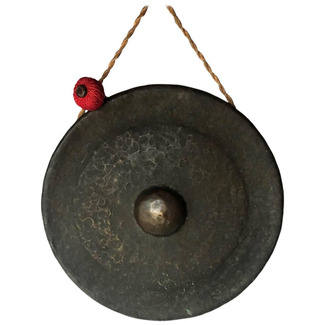 Very Large Bronze Gong with Striker