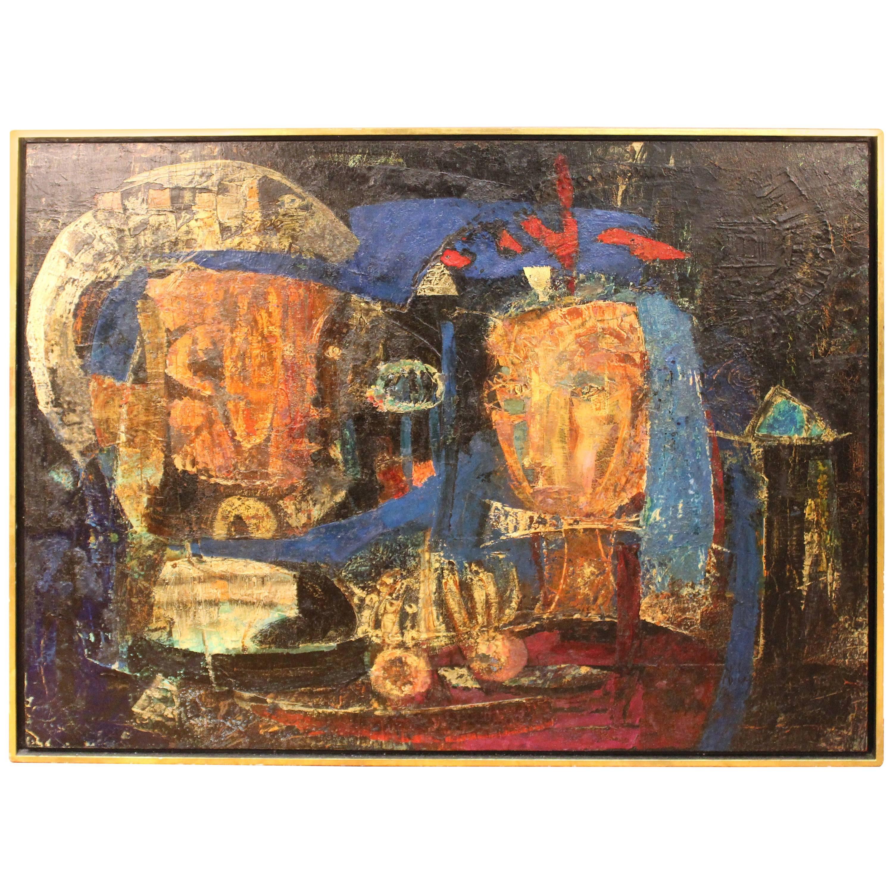 Antonio Dias, Abstract Expressionist Oil on Board