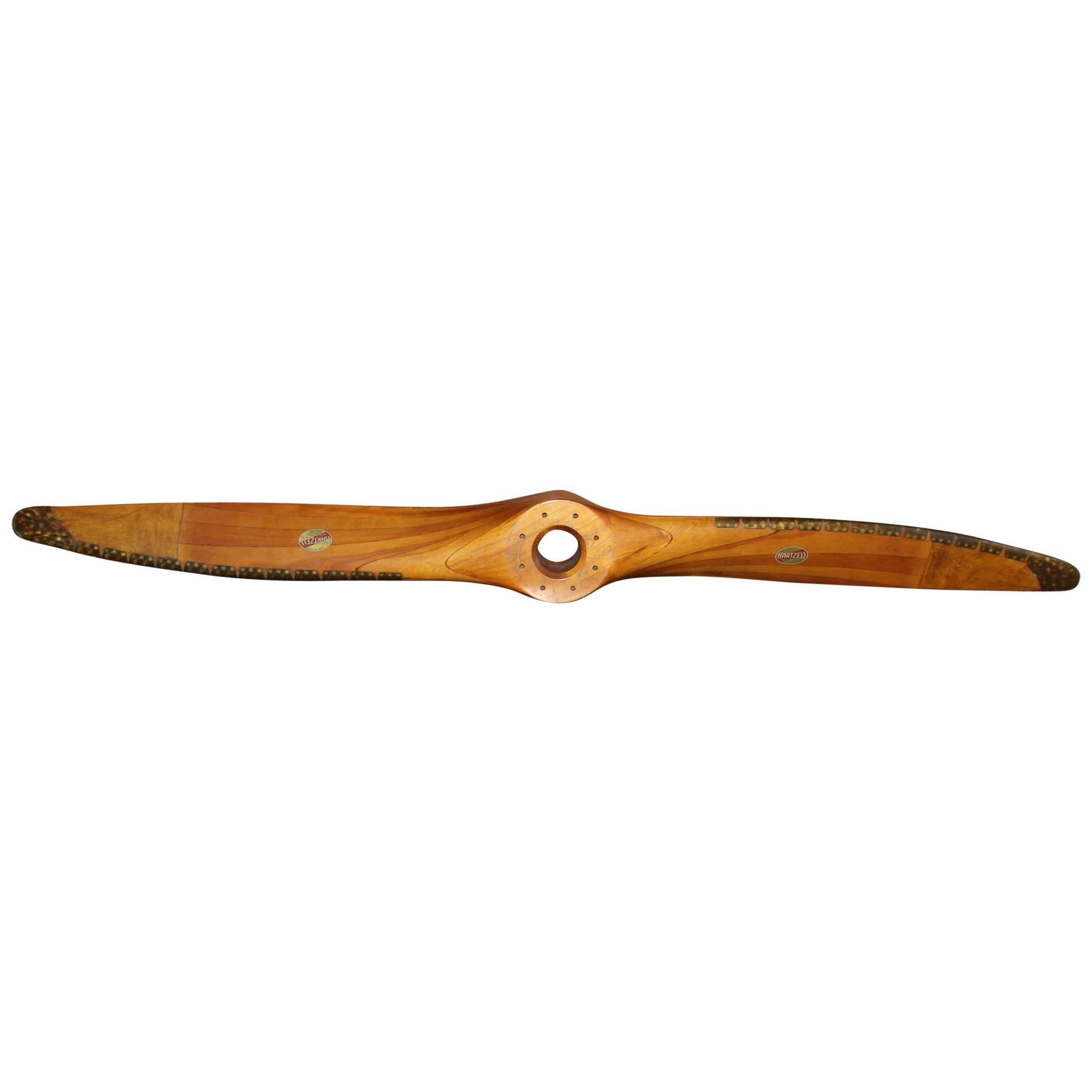 Hartzell Walnut Propeller for the PT-3 Stearman Aircraft, circa 1930s