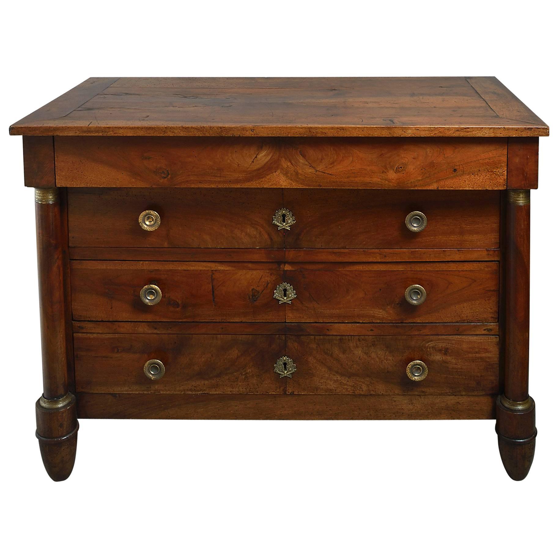 Early 19th Century Empire Period Walnut Commode