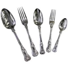 Antique English Silver Kings Honeysuckle Pattern Canteen