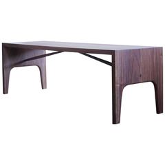 C09 Solid Walnut Bench with Angled Spindles by Jason Lewis Furniture