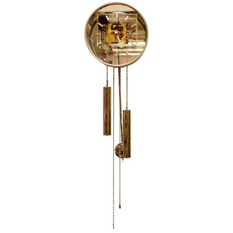 Mid Century Modern Pendulum Clock By George Nelson For Howard Miller Mid Century Modern Pendulum Clock By George Nelson For Howard Miller Chrome