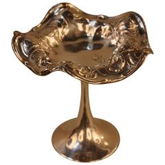 American Art Nouveau Sterling Silver Center Dish 12