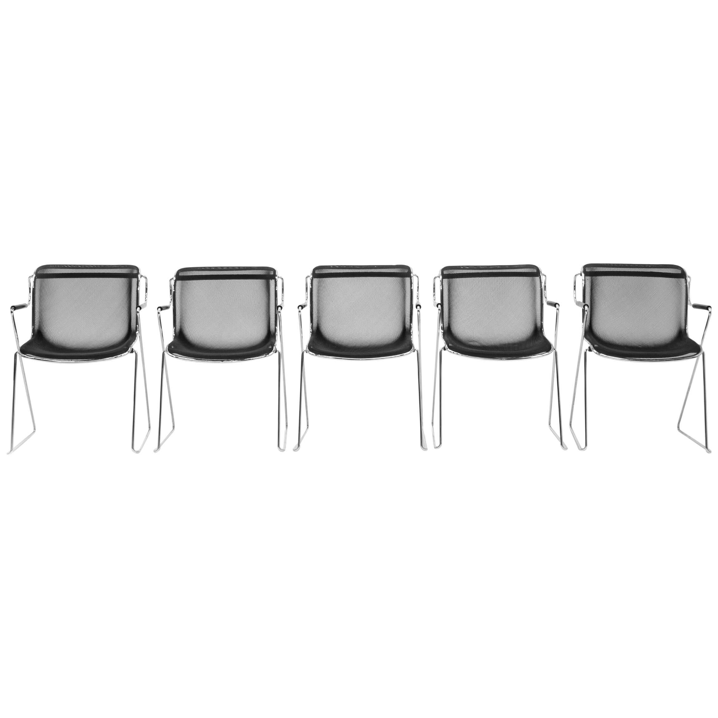 Charles Pollockk Penelope Stacking or Stack Chairs For Sale