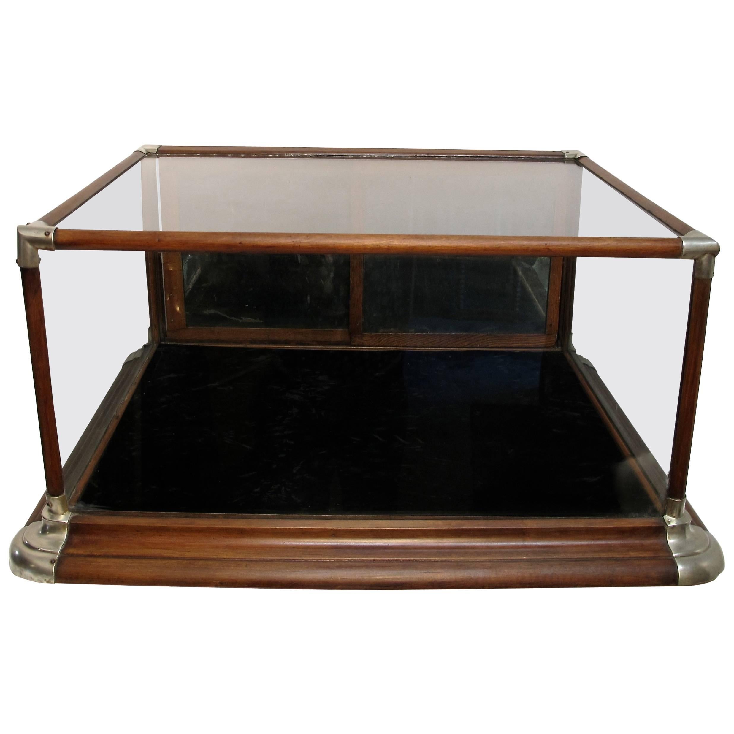 Antique American Oak Display Case