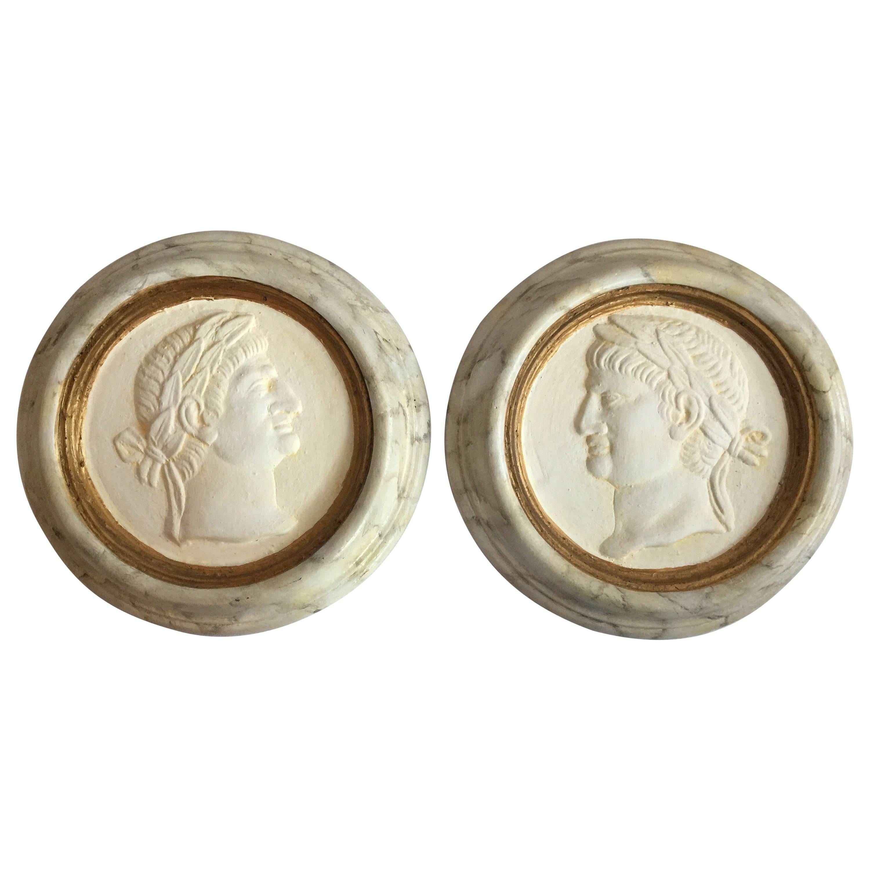 Pair of Roman Reliefs or Medallions