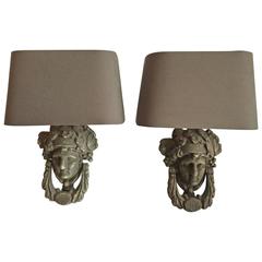Pair of French Door Knocker Sconces